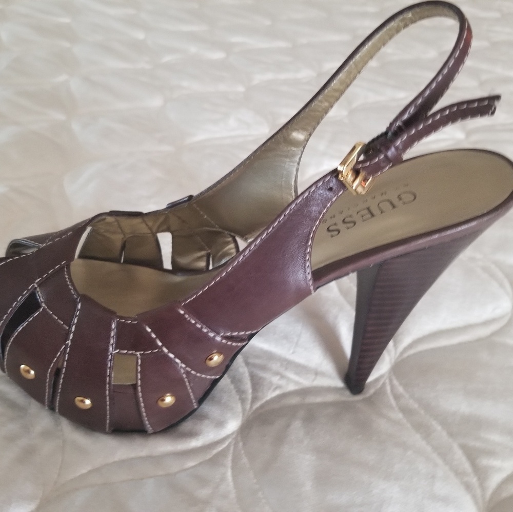 Guess leather platforms